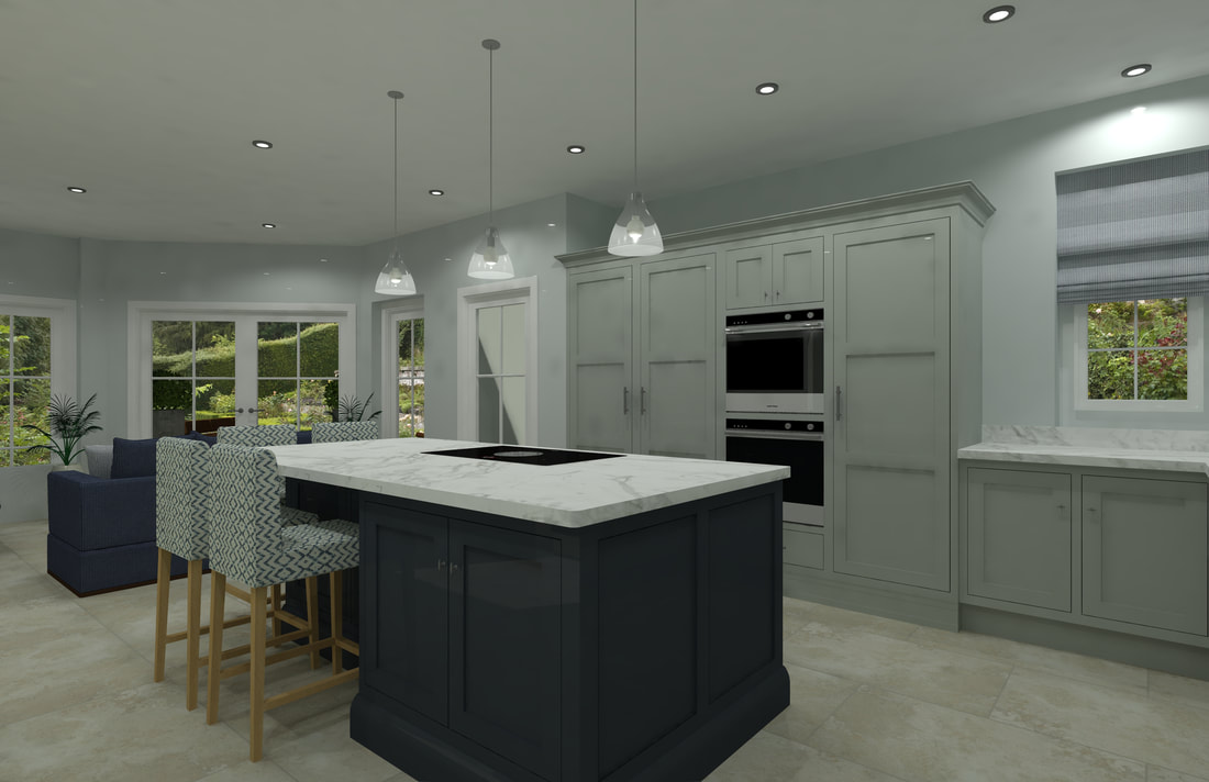 3D kitchen render by Christopher Howard