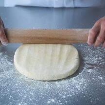 Rolling out Pastry for Calzone