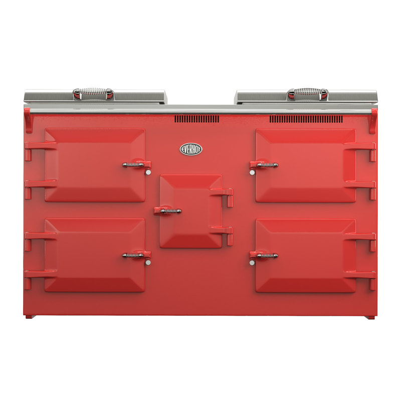 Everhot 150 cooker in Pillar Box Red