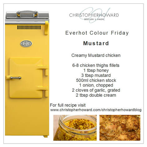 Recipe for Creamy Mustard chicken cooked on an Everhot