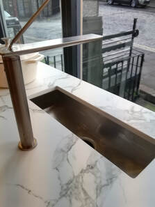 Kohler trough sink in Christopher Howard showroom