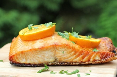 Salmon with Orange recipe for Everhot cooking