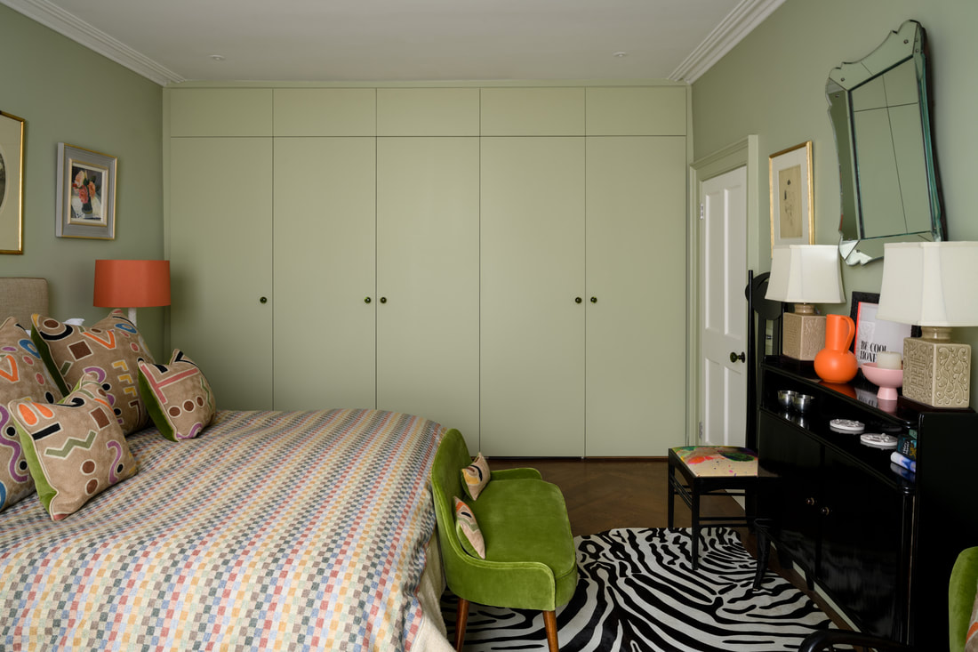 Wardrobes painted in Cooking Apple Green by Christopher Howard